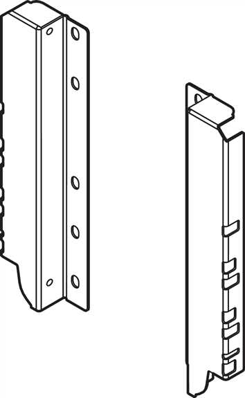 Z30D000S Tandembox Stainless Steel (Inox) D-Back Fixing